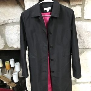 Petite Sophisticate Black Trench Coat